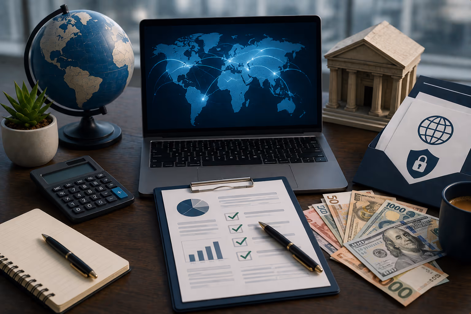 Transferencia bancaria internacional entre países con documentos de respaldo