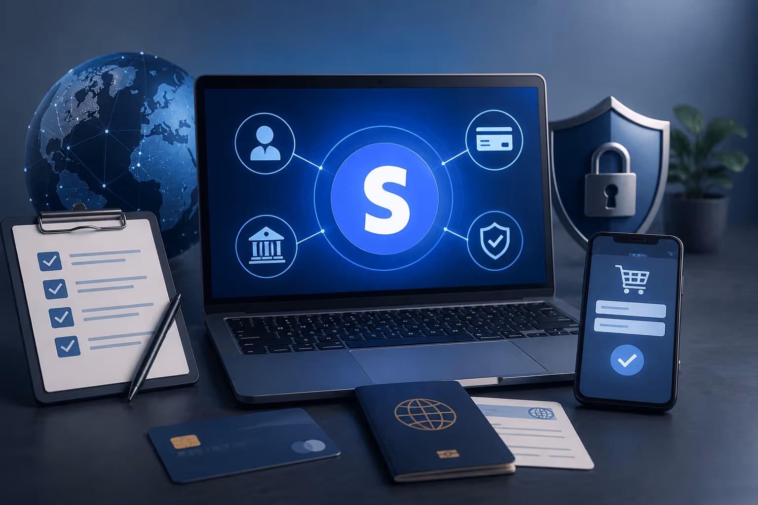 Pantalla de Stripe con sello de verificación 2026